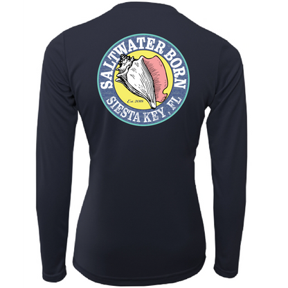 Siesta Key, FL "Saltwater Heals Everything" Women's Long Sleeve UPF 50+ Dry-Fit Shirt