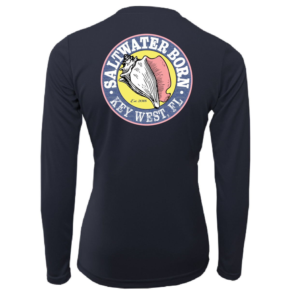 Key West, FL "Saltwater Hair...Don't Care" Women's Long Sleeve UPF 50+ Dry-Fit Shirt