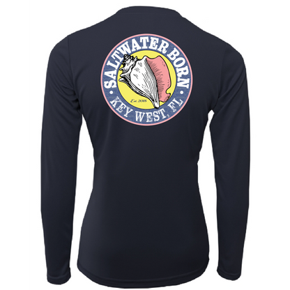 Key West, FL "Saltwater Hair...Don't Care" Women's Long Sleeve UPF 50+ Dry-Fit Shirt