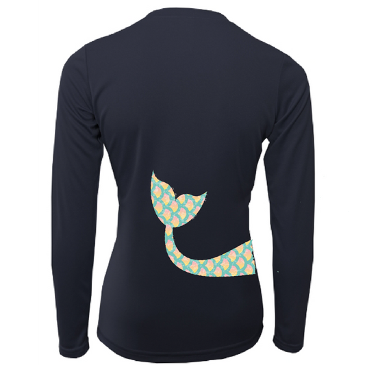 Mermaid Wrap Women's Long Sleeve UPF 50+ Dry-Fit Shirt