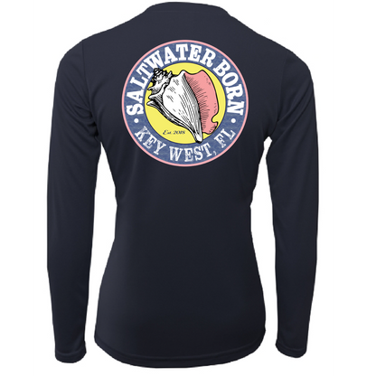 Key West, FL Baby Turtles Women's Long Sleeve UPF 50+ Dry-Fit Shirt