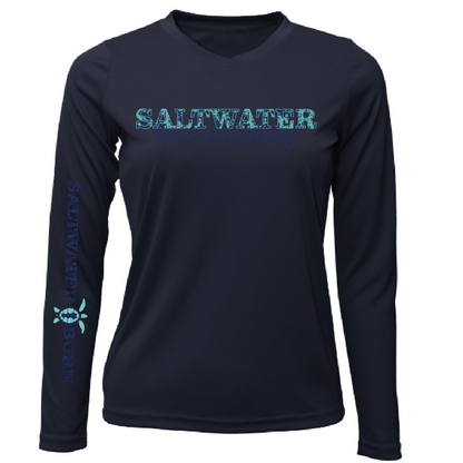 Siesta Key, FL "Saltwater Heals Everything" Women's Long Sleeve UPF 50+ Dry-Fit Shirt