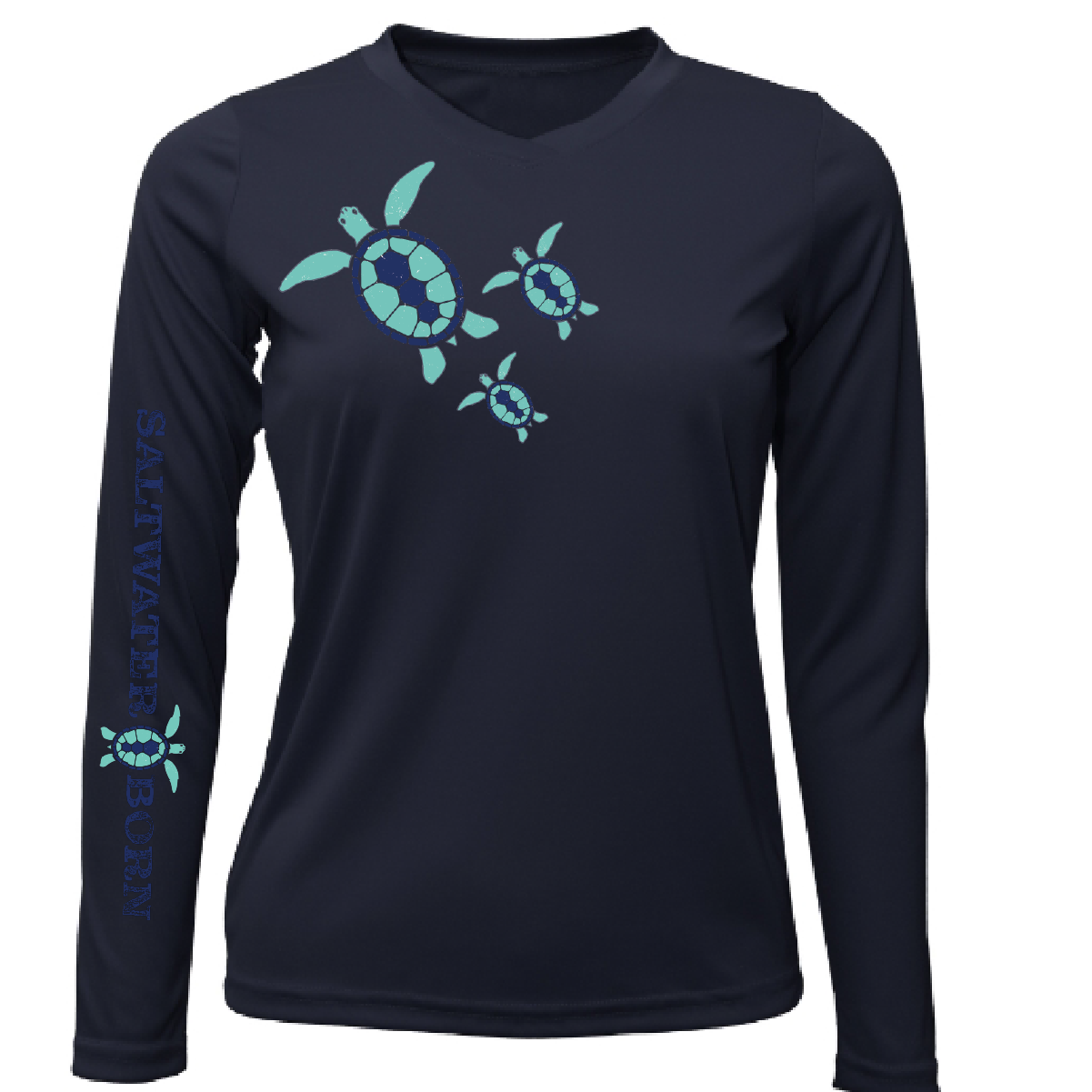 Key West, FL Baby Turtles Women's Long Sleeve UPF 50+ Dry-Fit Shirt