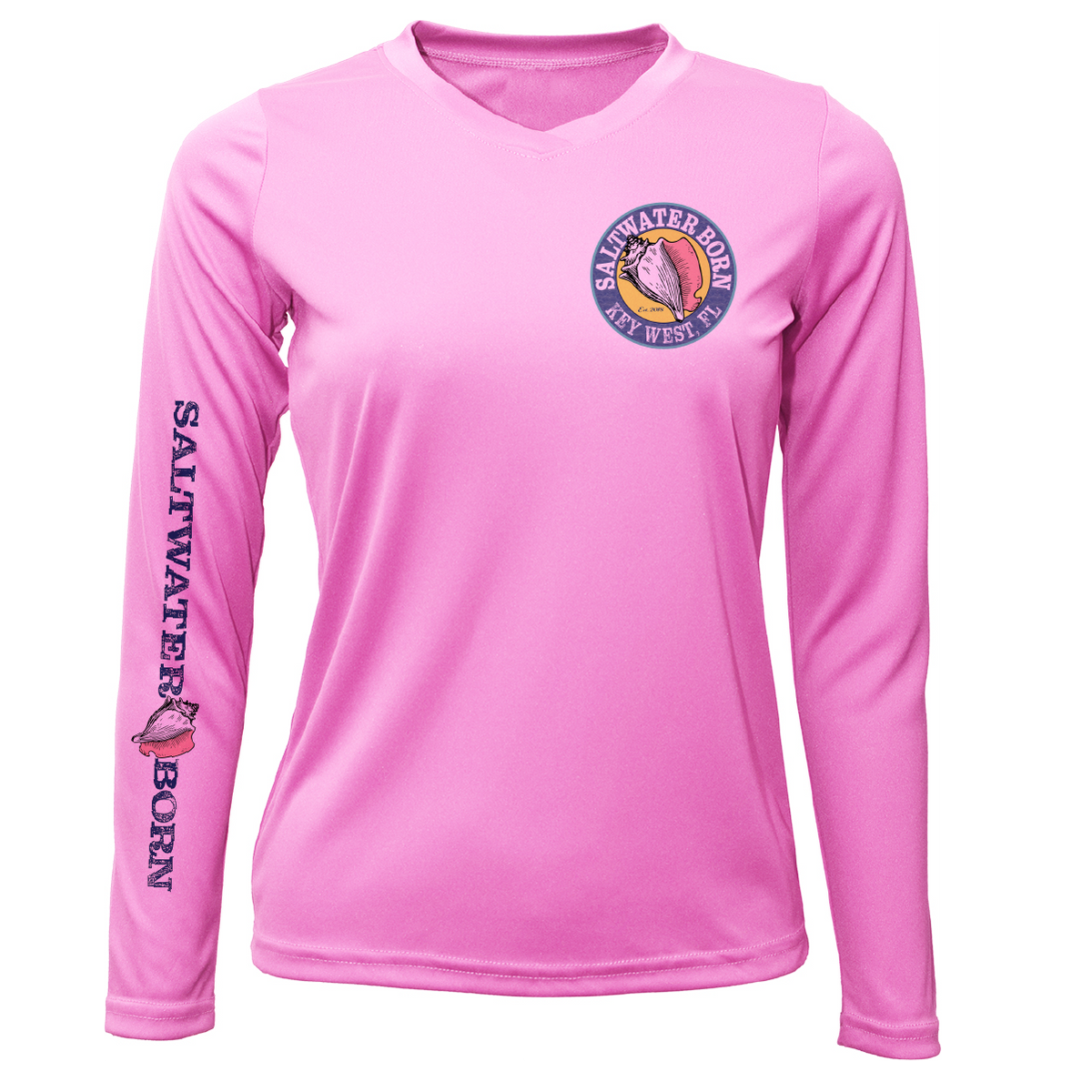 Key West, FL "Catch Clean Conserve" Lionfish Women's Long Sleeve UPF 50+ Dry-Fit Shirt