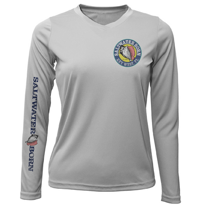 Key West, FL "Catch Clean Conserve" Lionfish Women's Long Sleeve UPF 50+ Dry-Fit Shirt
