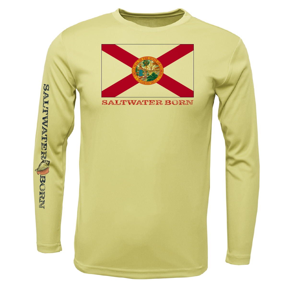 Key West, FL Florida Flag Long Sleeve UPF 50+ Dry-Fit Shirt