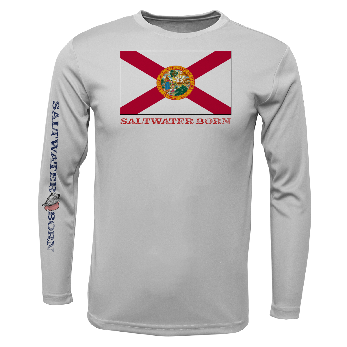 Key West, FL Florida Flag Long Sleeve UPF 50+ Dry-Fit Shirt