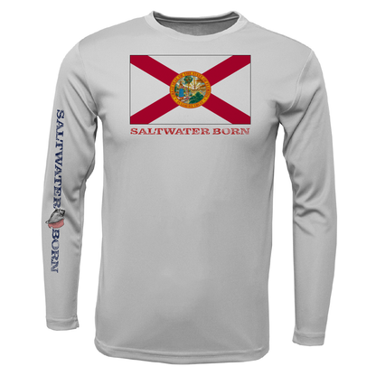 Key West, FL Florida Flag Long Sleeve UPF 50+ Dry-Fit Shirt