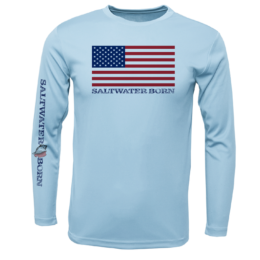 Key West, FL USA Born Boy's Long-Sleeve UPF 50+ Dry-Fit Shirt