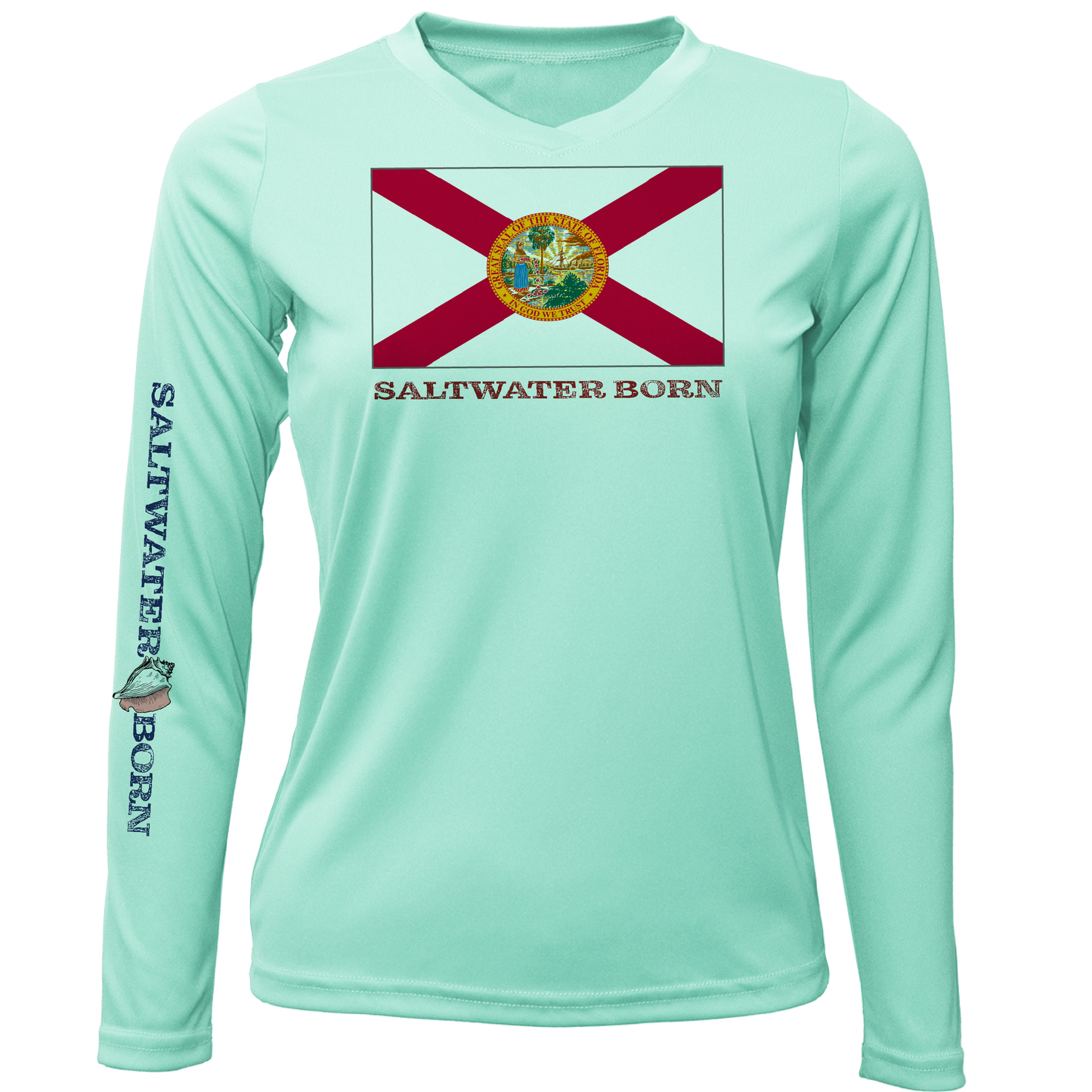 Florida Flag Long Sleeve UPF 50+ Dry-Fit Shirt