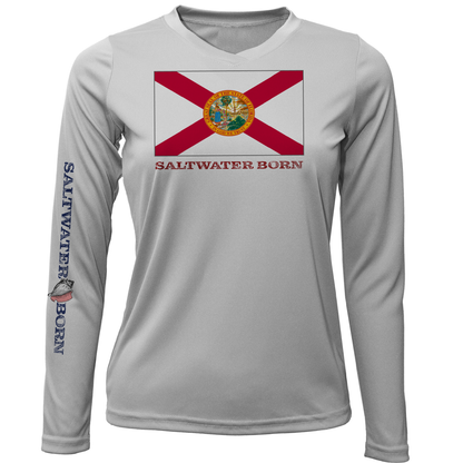 Florida Flag Long Sleeve UPF 50+ Dry-Fit Shirt