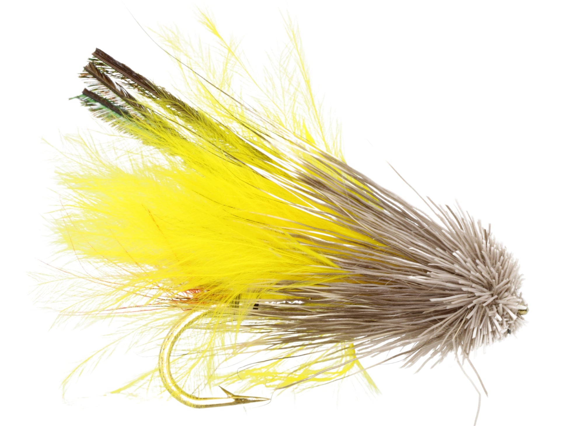 Wild Water Fly Fishing Yellow Marabou Muddler Minnow, Size 8 (Qty 6) | SendIt Sailing