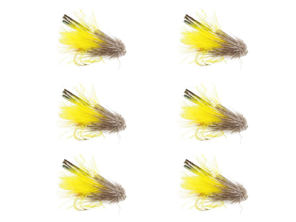 Wild Water Fly Fishing Yellow Marabou Muddler Minnow, Size 8 (Qty 6) | SendIt Sailing