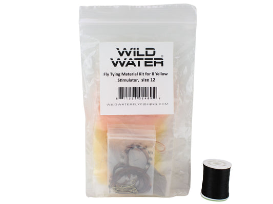 Wild Water Fly Fishing Fly Tying Material Kit, Yellow Stimulator | SendIt Sailing