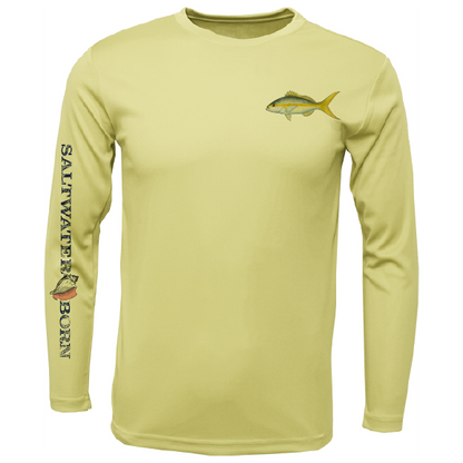 Yellowtail on Chest Long Sleeve UPF 50+ Dry-Fit Shirt