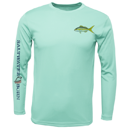 Yellowtail on Chest Long Sleeve UPF 50+ Dry-Fit Shirt