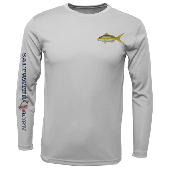 SK Yellowtail on Chest Long Sleeve UPF 50+ Dry-Fit Shirt