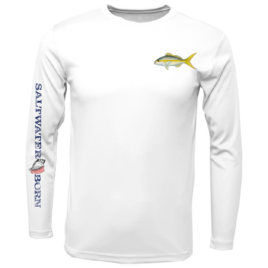 Yellowtail on Chest Long Sleeve UPF 50+ Dry-Fit Shirt
