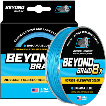 8 Strand No Fade Braided Fishing Line Series - Super Sleek & Smooth Braided Fishing Line - High Performance Fishing Line For Saltwater & Freshwater