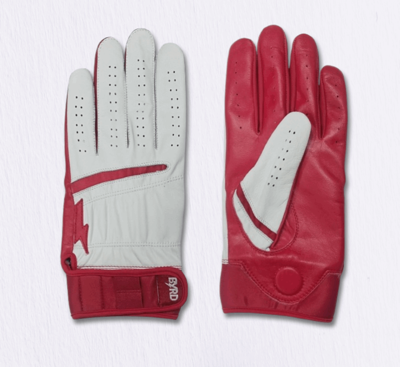 THE BYRD GOLF GLOVE ∞ White/Red
