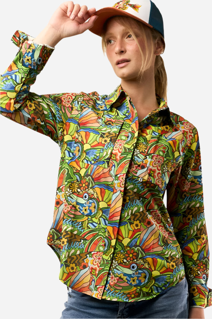 Boho Bass Tunic Fishing Shirt