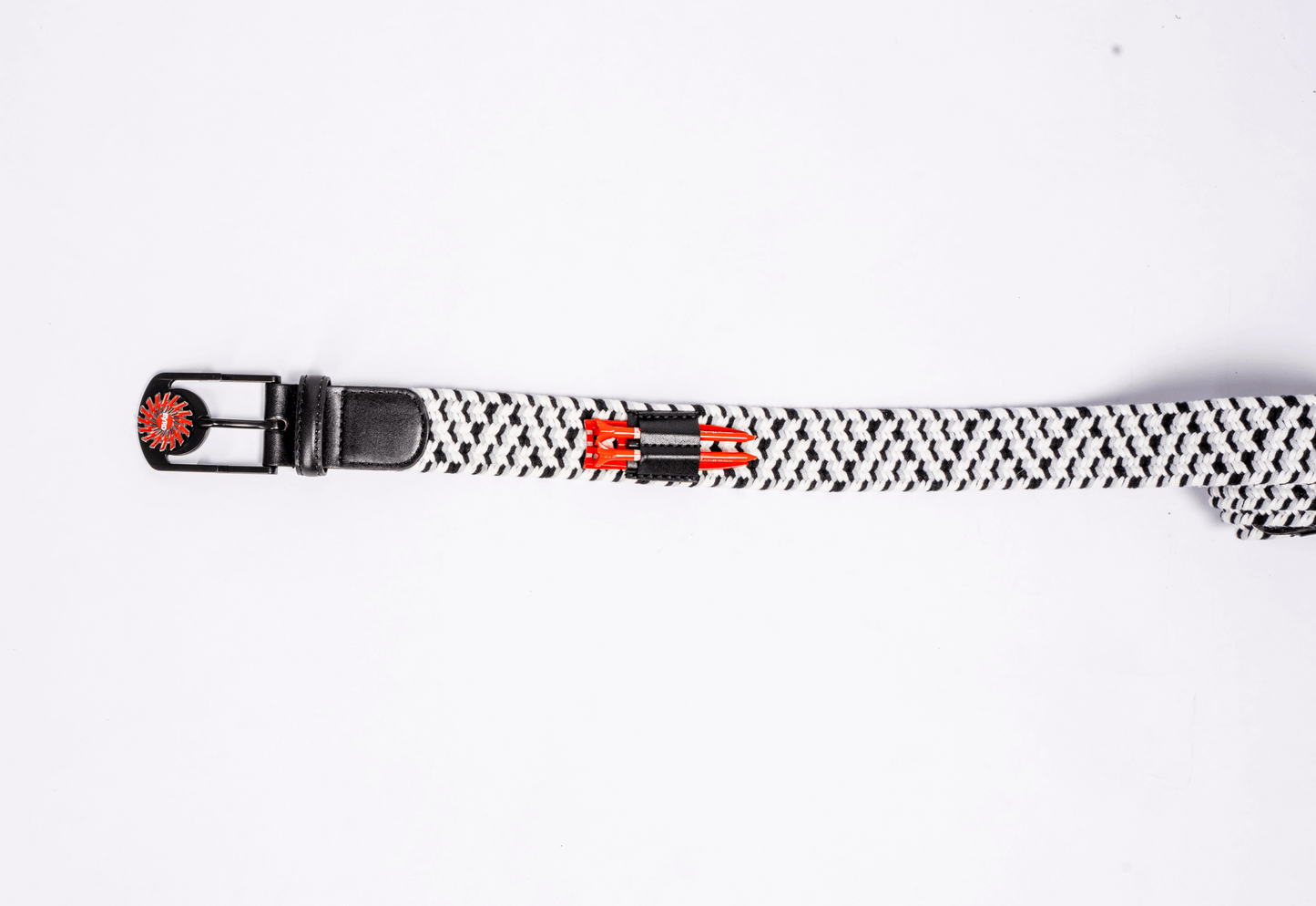 BRAIDED GOLF BELT ♠ Black/Grey/White
