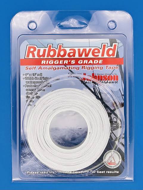C. Sherman Johnson white self-amalgamating rigging tape, 1in x 15ft (50-115)