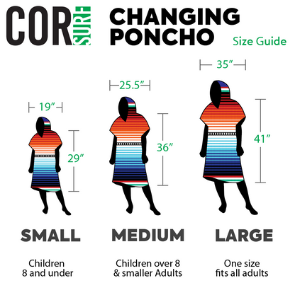 Changing Towel Poncho (Kailua) Kids Size