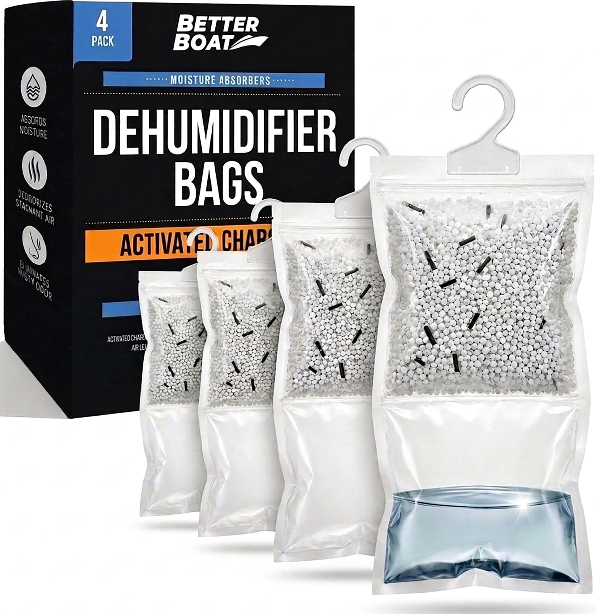 Four Pack Boat Dehumidifier Hanging Bags