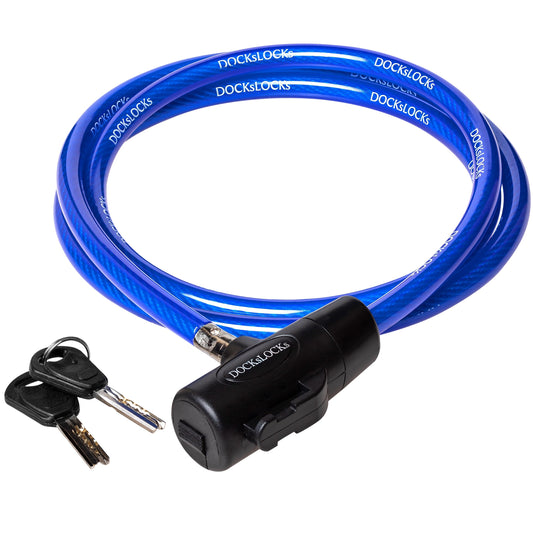 DocksLocks® Anti-Theft Straight Security Cable with Key Lock (5', 10', 15', 20' or 25') | SendIt Sailing