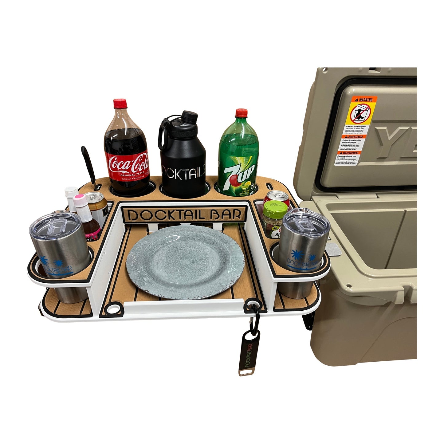 Docktail Bar Yeti Tundra Cooler Cup Holders and Table System