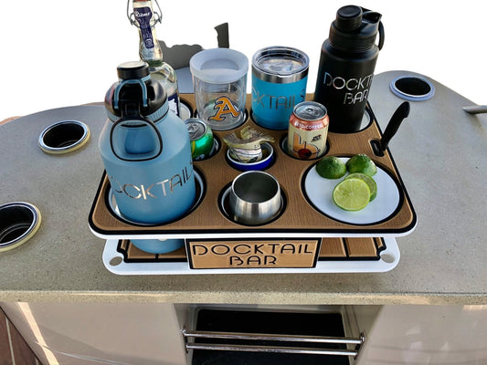 Docktail Boat Table Caddy with 2 SeaSucker Vacuum Mounts - Choose Your Color