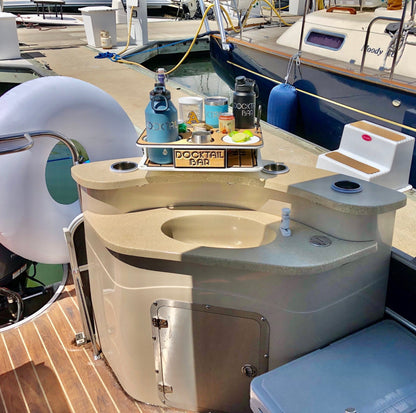 Docktail Boat Table Caddy with 2 SeaSucker Vacuum Mounts - Choose Your Color