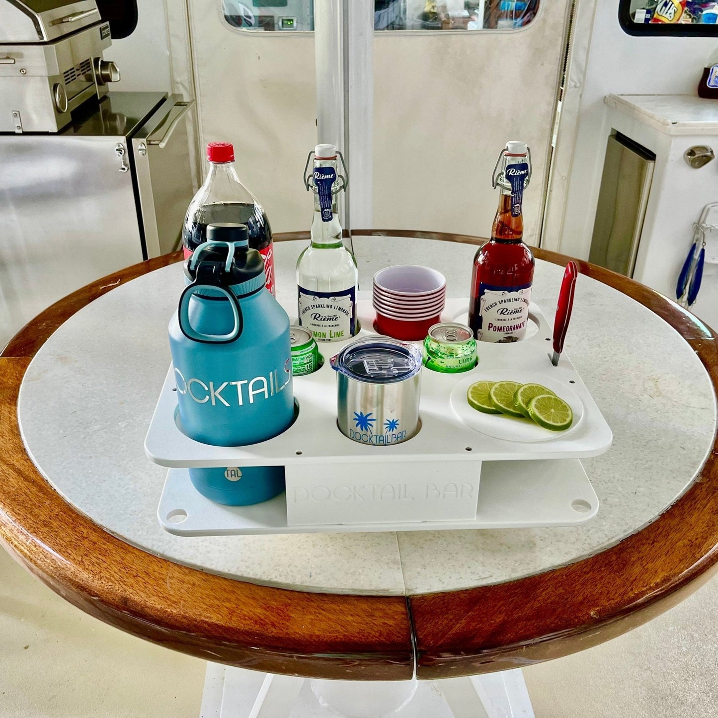 Docktail Boat Table Caddy with 2 SeaSucker Vacuum Mounts - Choose Your Color