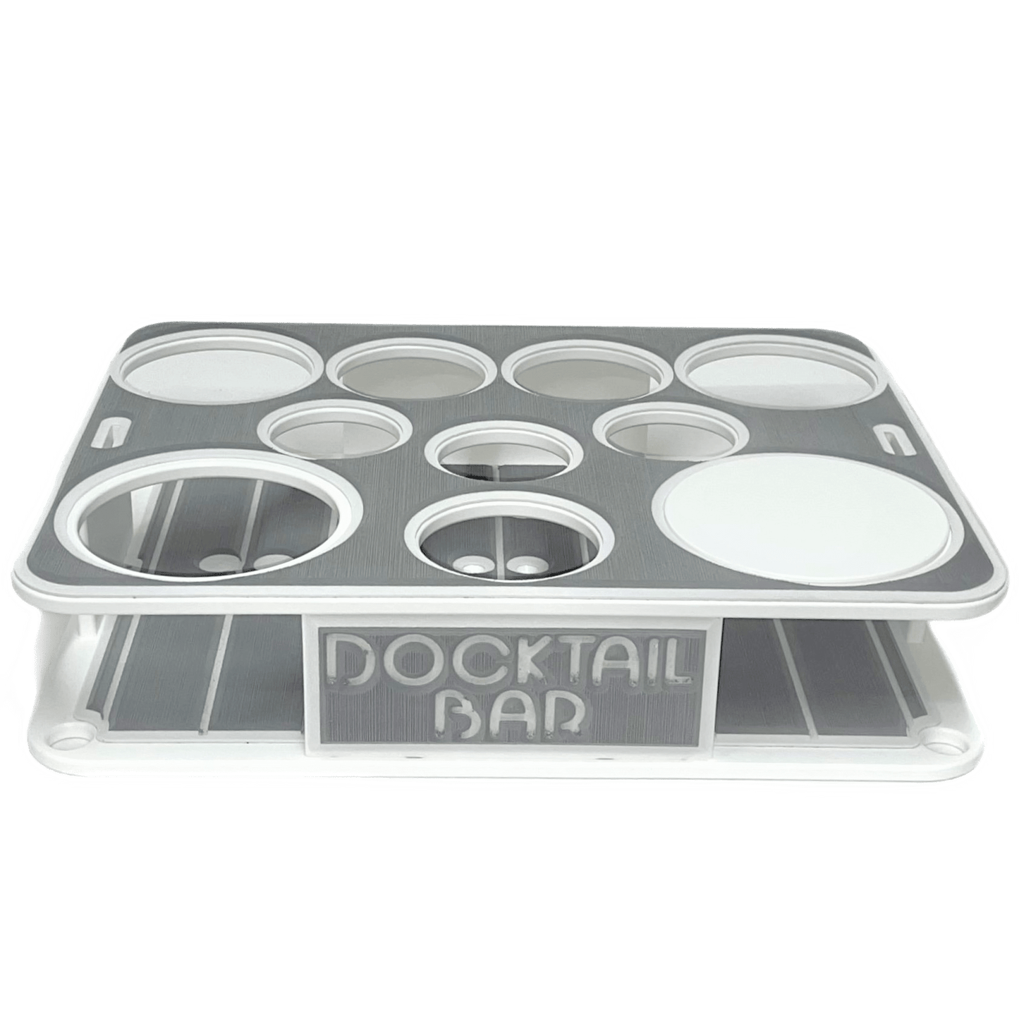 Docktail Boat Table Caddy with Pontoon Boat Rail Mount