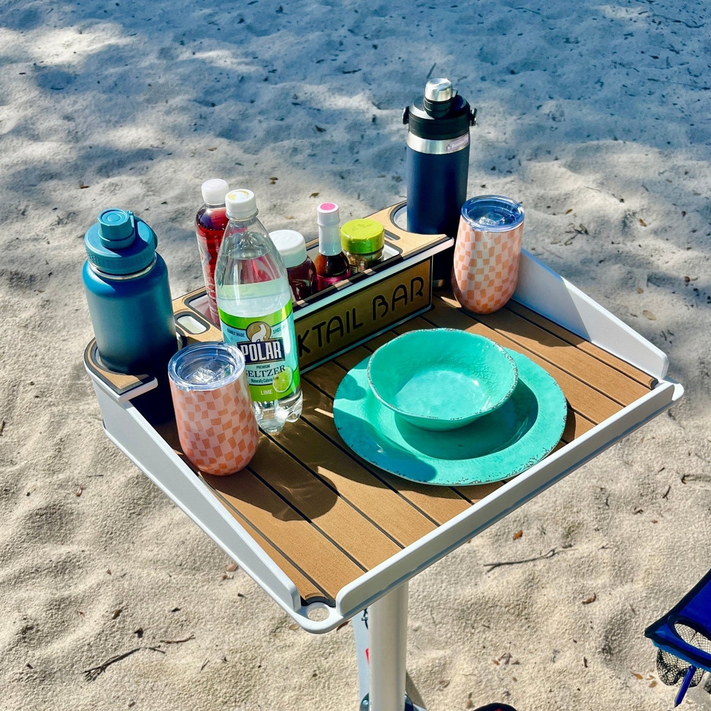 Docktail Boondocking Table - For Camping, RV's, Tailgating, Poolside, and Grill Prep