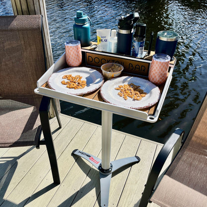 Docktail Boondocking Table - For Camping, RV's, Tailgating, Poolside, and Grill Prep