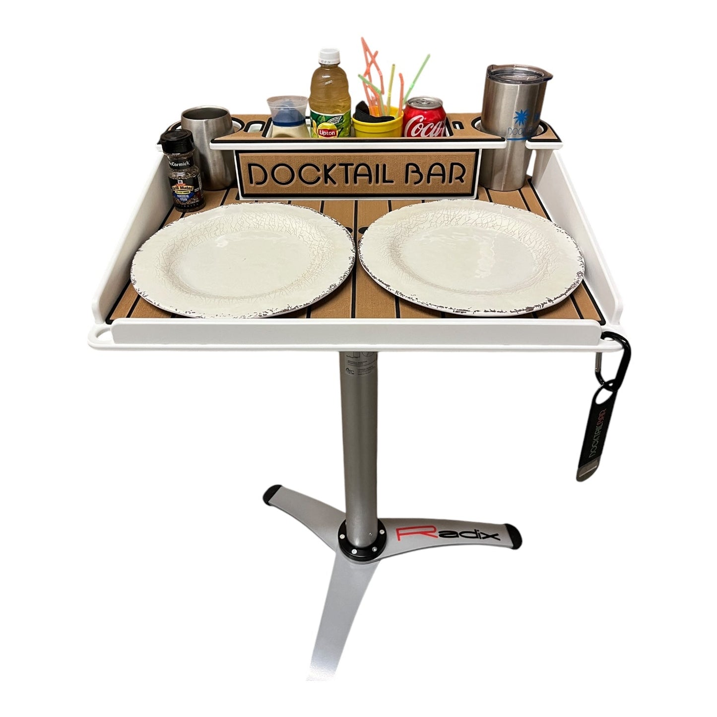 Docktail Boondocking Table - For Camping, RV's, Tailgating, Poolside, and Grill Prep