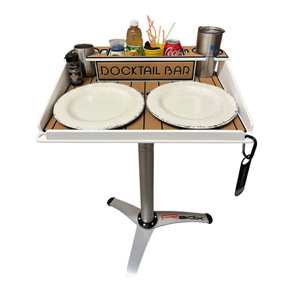 Docktail Boondocking Table - For Camping, RV's, Tailgating, Poolside, and Grill Prep