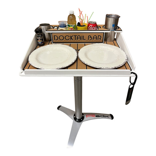 Docktail Boondocking Table - For Camping, RV's, Tailgating, Poolside, and Grill Prep