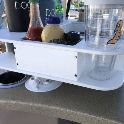 Docktail Butler Boat Table with 2 SeaSucker Vacuum Mounts - Perfect for Smooth Flat Surface Locations