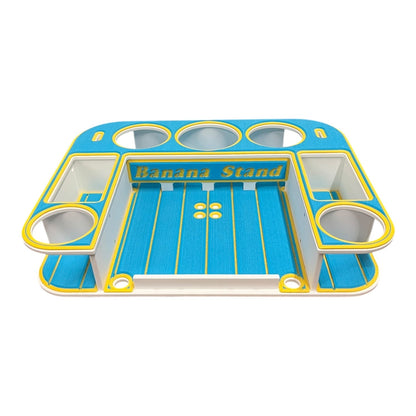 Docktail Butler Boat Table with Adjustable Rod Holder Mount