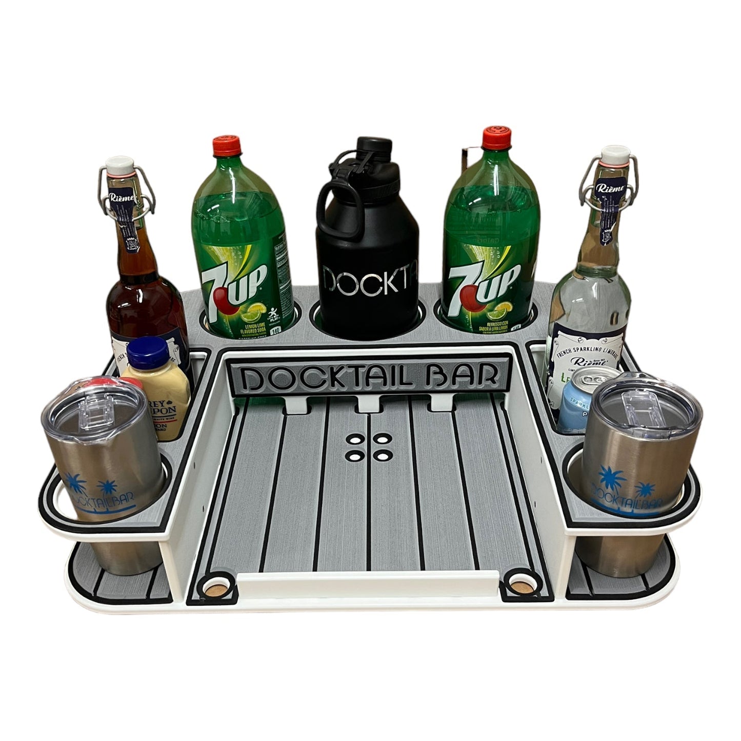 Docktail Butler with Pontoon Rail Mount