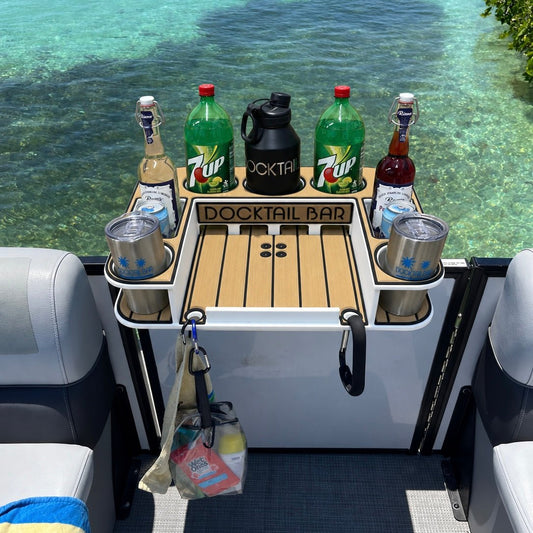 Docktail Butler with Pontoon Rail Mount