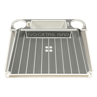 Docktail Utility Boat Table Accessory with Adjustable Rod Holder Mount