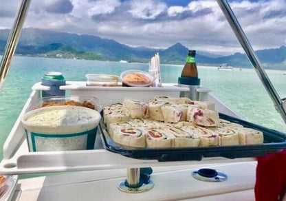 Docktail Utility Boat Table Accessory with Adjustable Rod Holder Mount