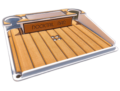 Docktail Utility Boat Table with Pedestal Table Attachment Options