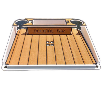 Docktail Utility Boat Table with Pedestal Table Attachment Options