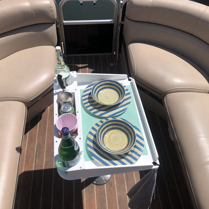 Docktail Utility Pedestal Boat Table