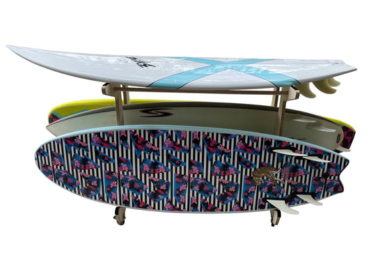 THE DROP IN surfboard storage work bench